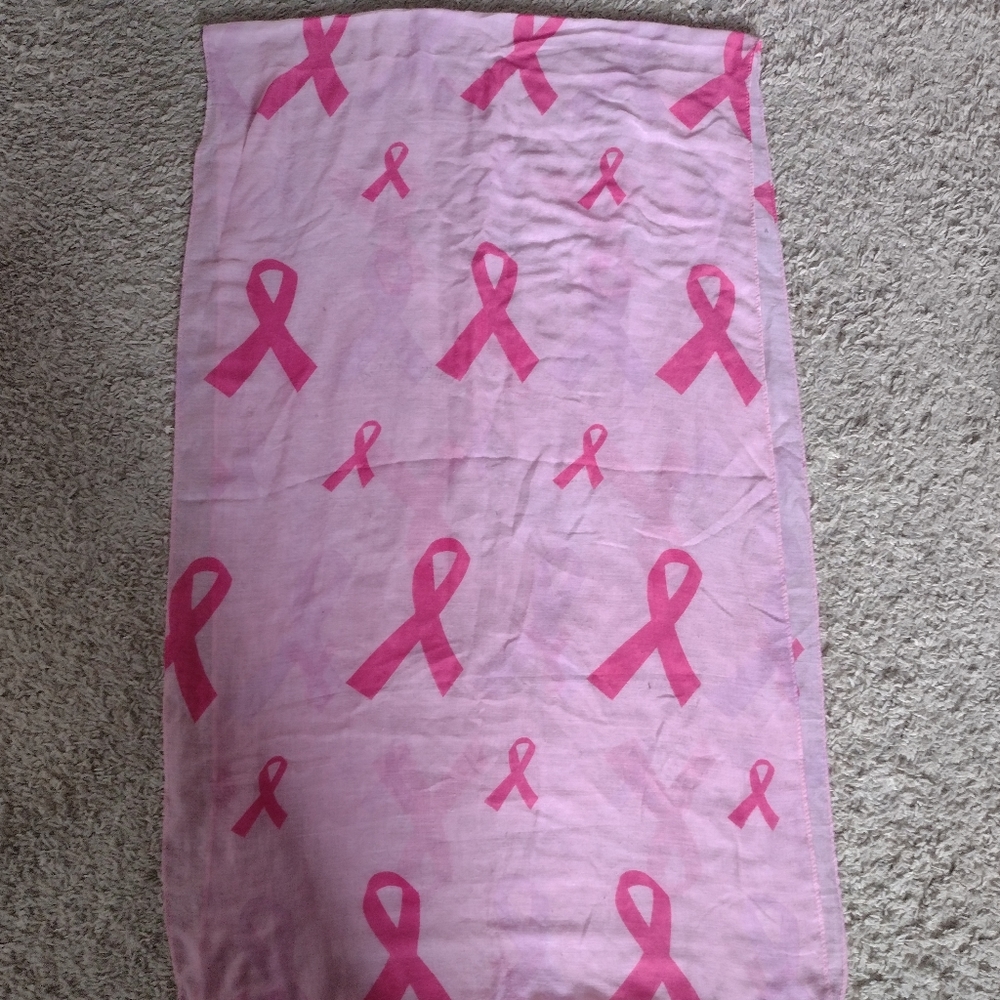 Infinity Neck Scarf - Breast Cancer Ribbon - Picture 2 of 2